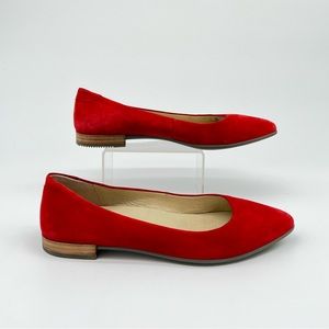 Ecco Shape Pointy Ballerina chili red Flats
